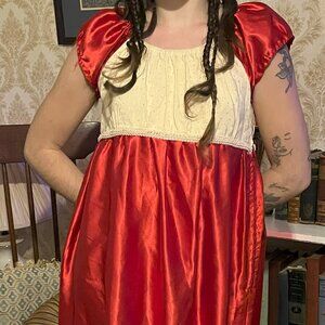 Regency silky dress handmade gown Austen Bridgerton